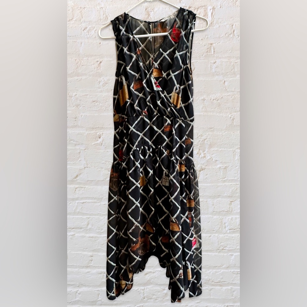 Rachel Roy Black Flowy Chain Dress | Size US Women's 2